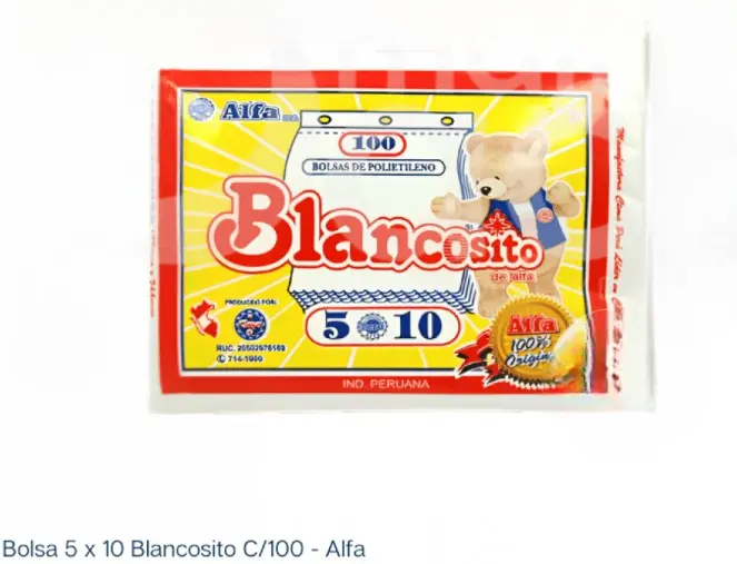 BOLSA 5X10 BLANCOSITO BOLSA 5 X 10 TÉRMICA BLANCOSITO - Imagen 1