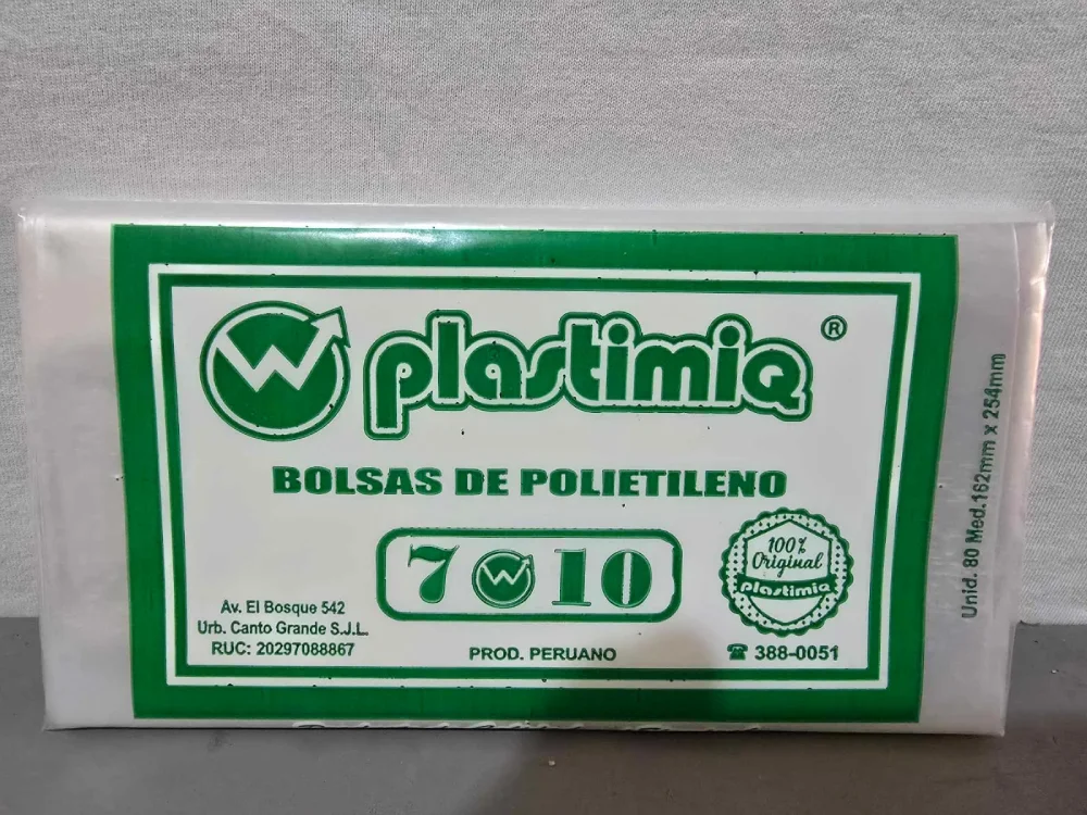 BOLSA 7X10 PLASTIMIQ BOLSA 7x10 cristal Plastimiq - Imagen 1
