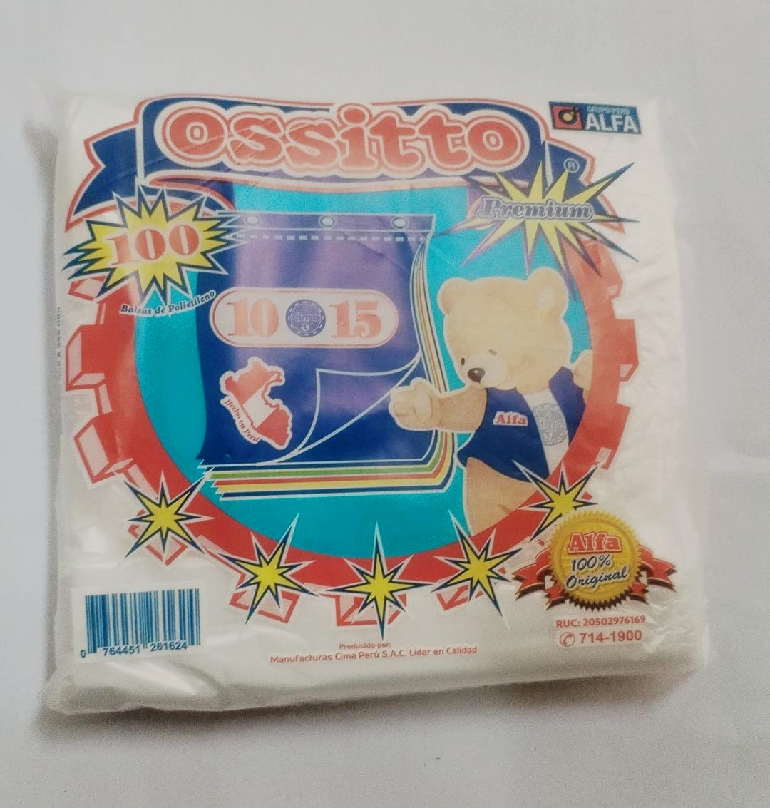 bolsa 10x15 ossito alfa Bolsa 10x15 c/100 OSSITO - Imagen 1